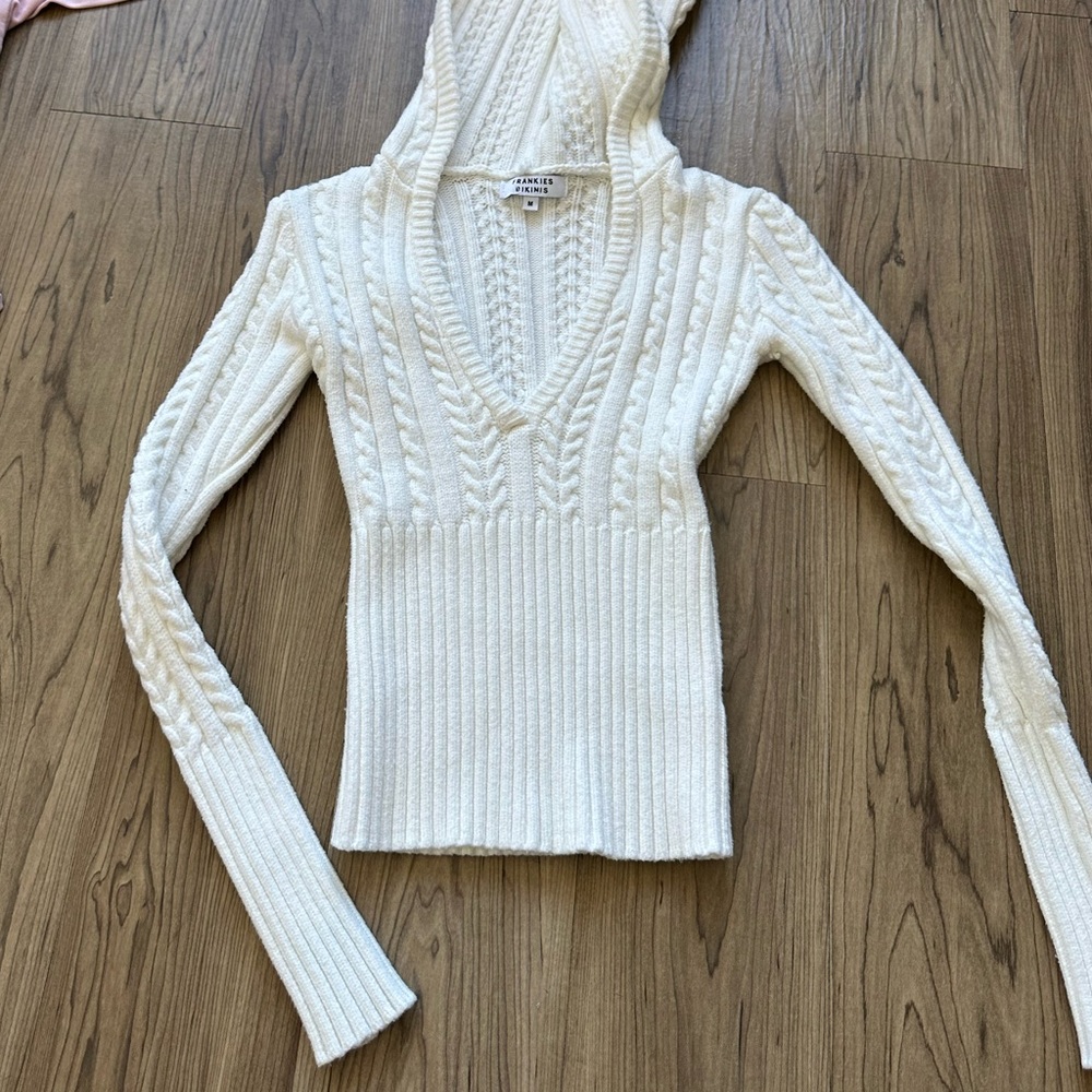 FRANKIES BIKINIS WHITE SWEATER